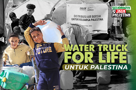 Hadirkan Water Truck, Padamkan Dahaga Saudara Palestina